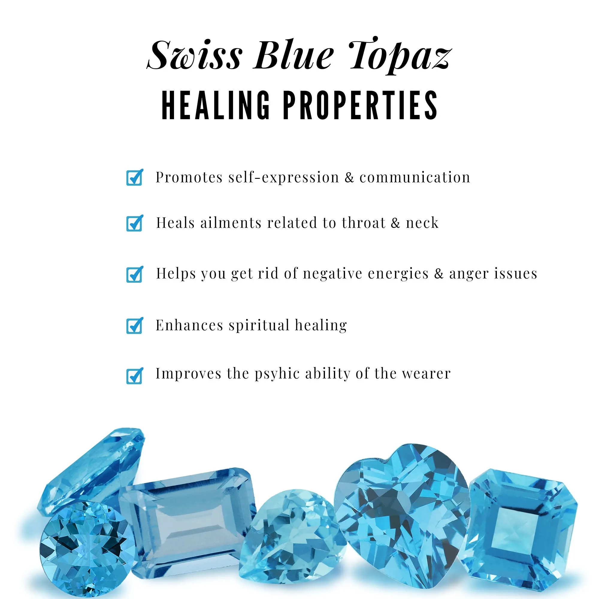 1 CT Swiss Blue Topaz Solitaire Promise Ring with Diamond