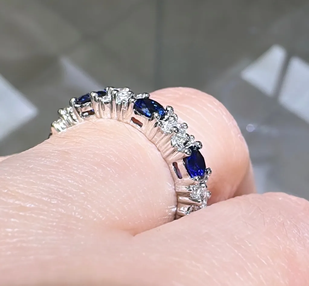 1.07ct tw Blue Sapphire & Diamond Ring