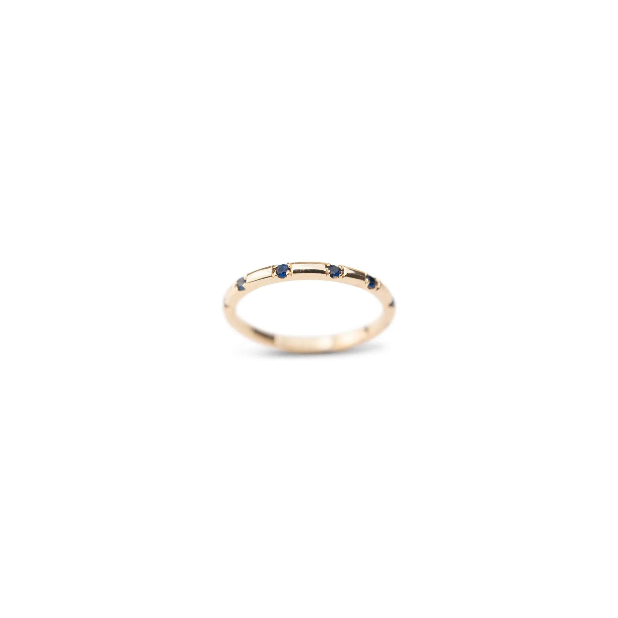 14k Blue Sapphire Luna Band | 2mm
