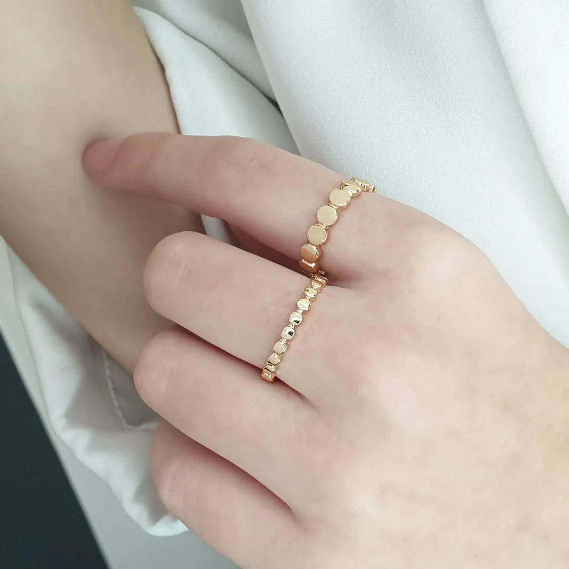 14K Yellow Gold Ball Ring
