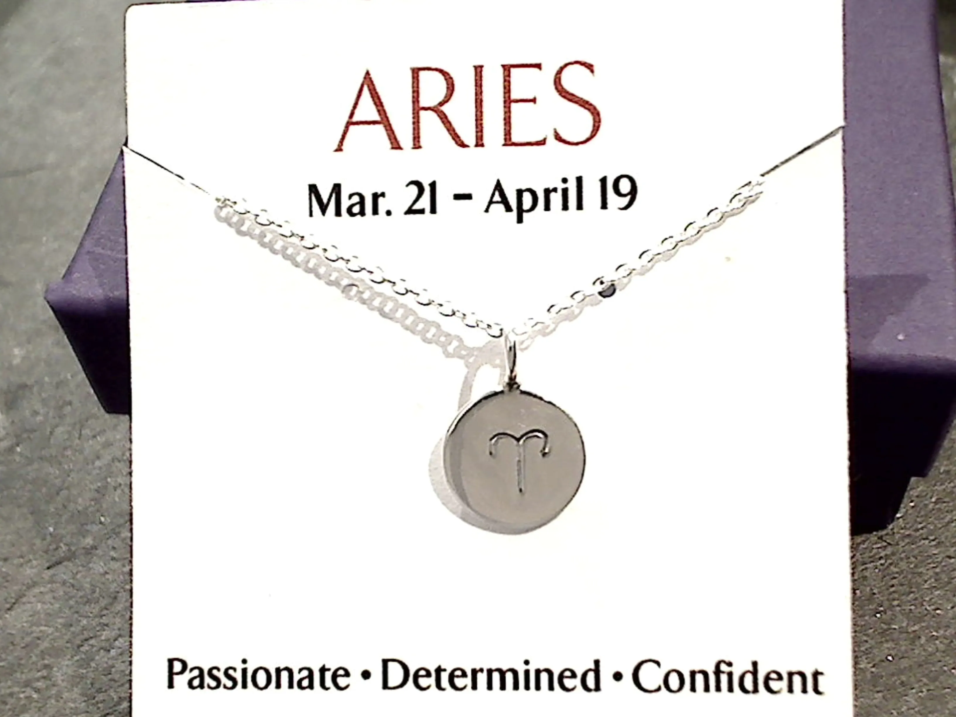 16" - 18" Sterling Silver Aries Zodiac Necklace