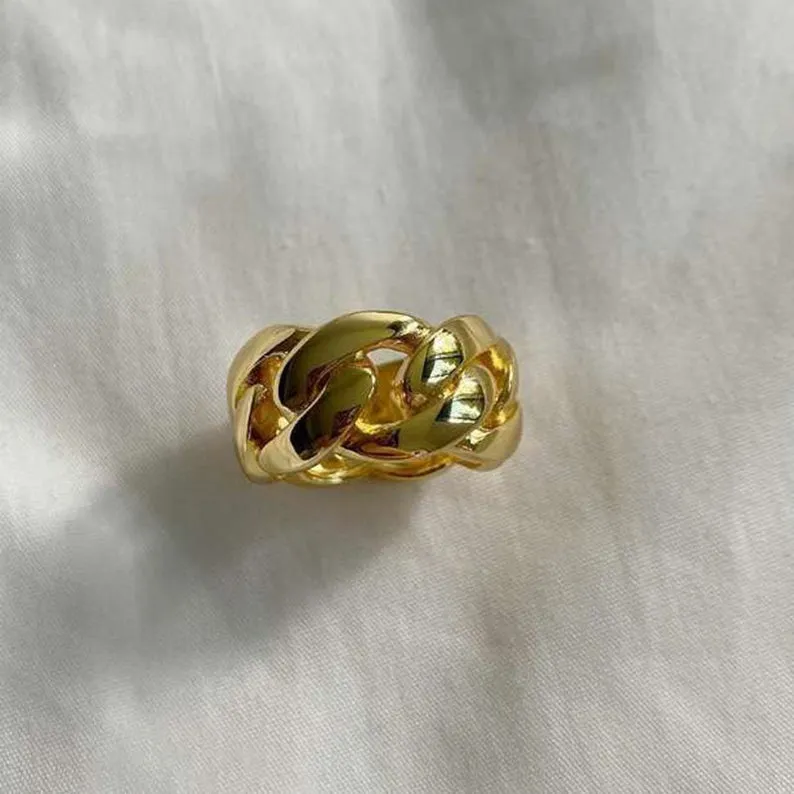 18K Gold-Filled Link Ring