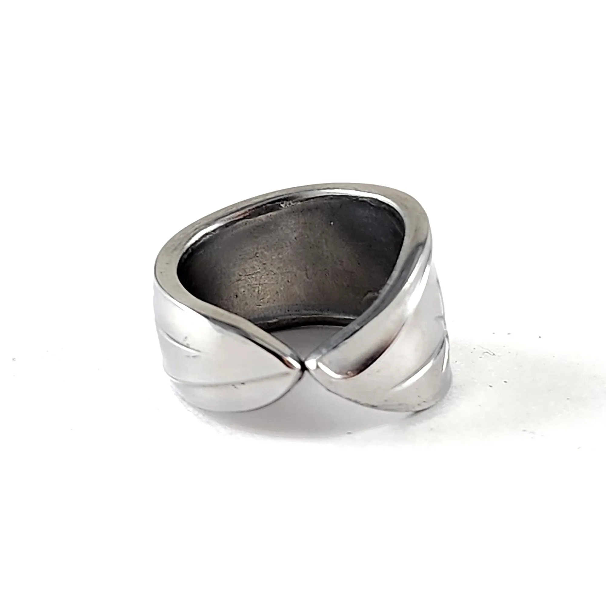 1950's Atomic Starburst Stainless Steel Spoon Ring