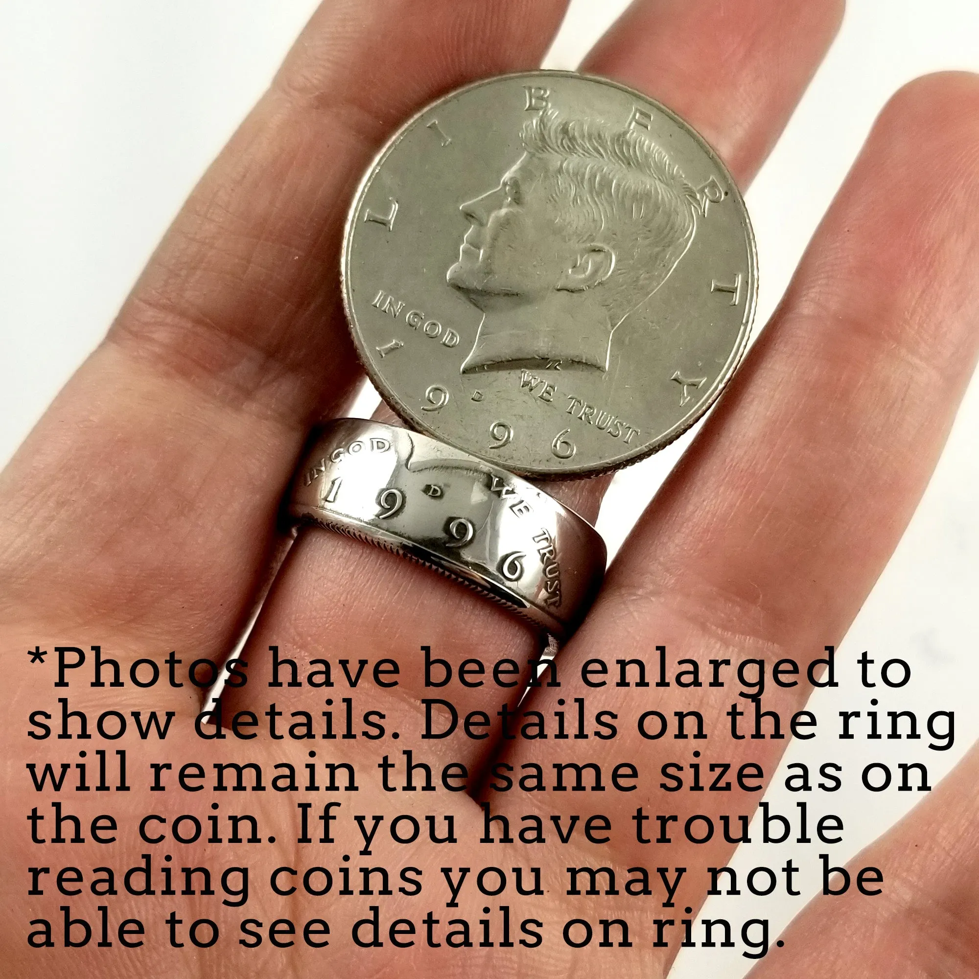 1971-2020 Kennedy Half Dollar Coin Ring