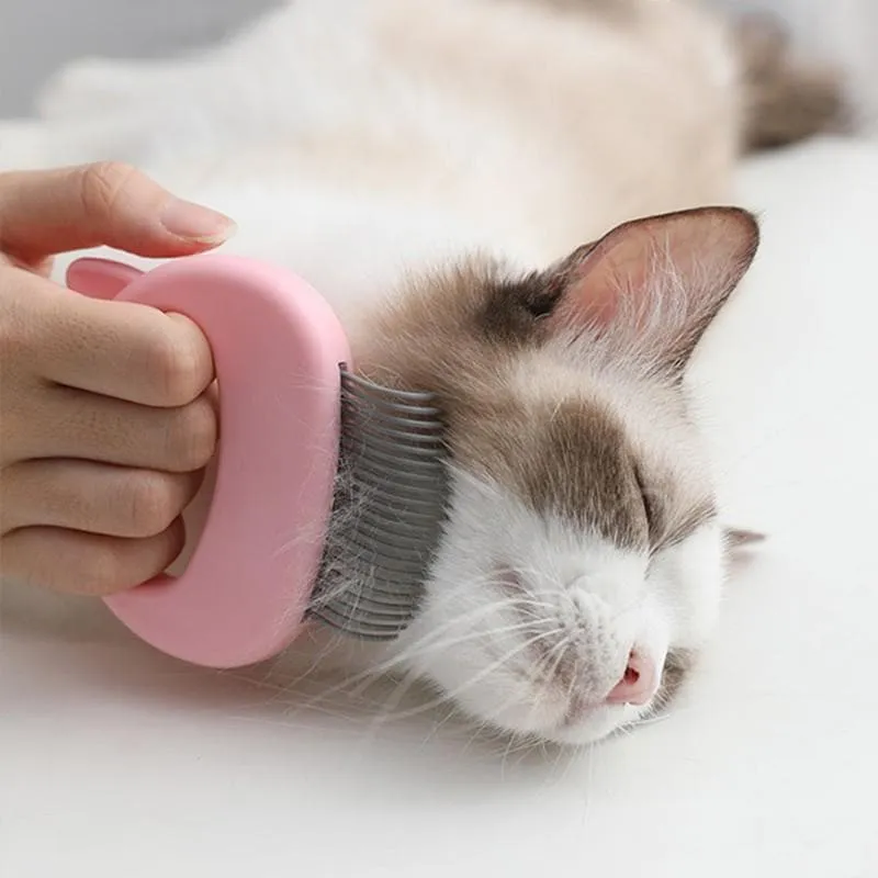 (3 Pack Bundle) Cat Hair Removal Massaging Shell Comb