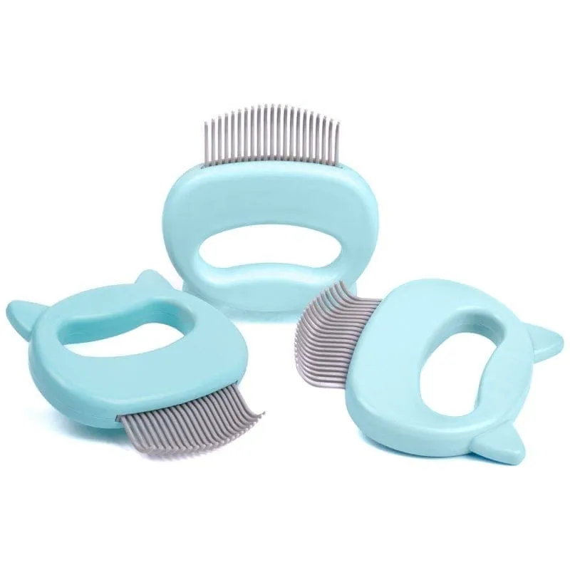 (3 Pack Bundle) Cat Hair Removal Massaging Shell Comb