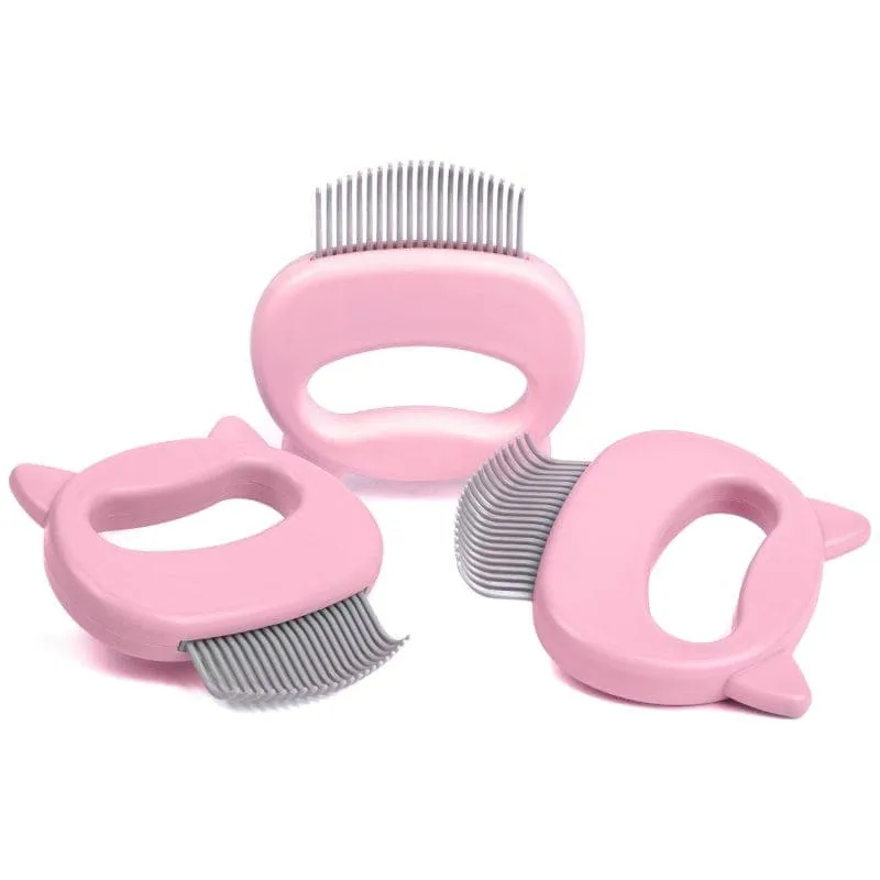 (3 Pack Bundle) Cat Hair Removal Massaging Shell Comb