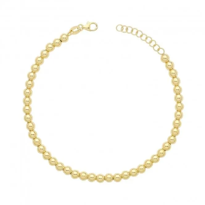 9ct Yellow Gold Beaded Bracelet BR665