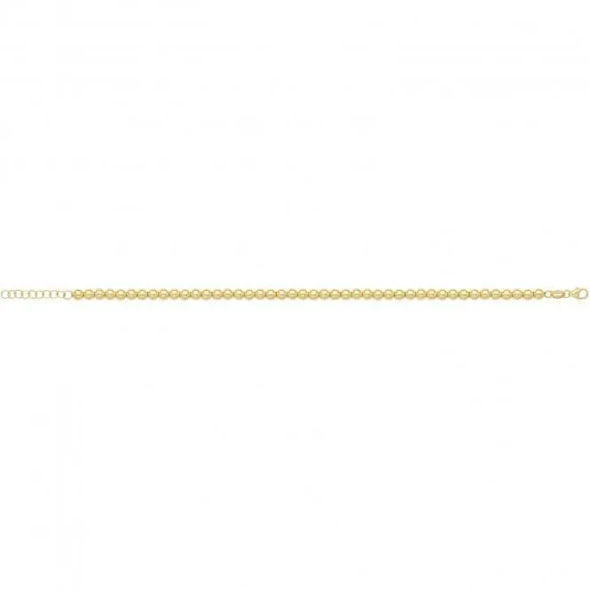 9ct Yellow Gold Beaded Bracelet BR665