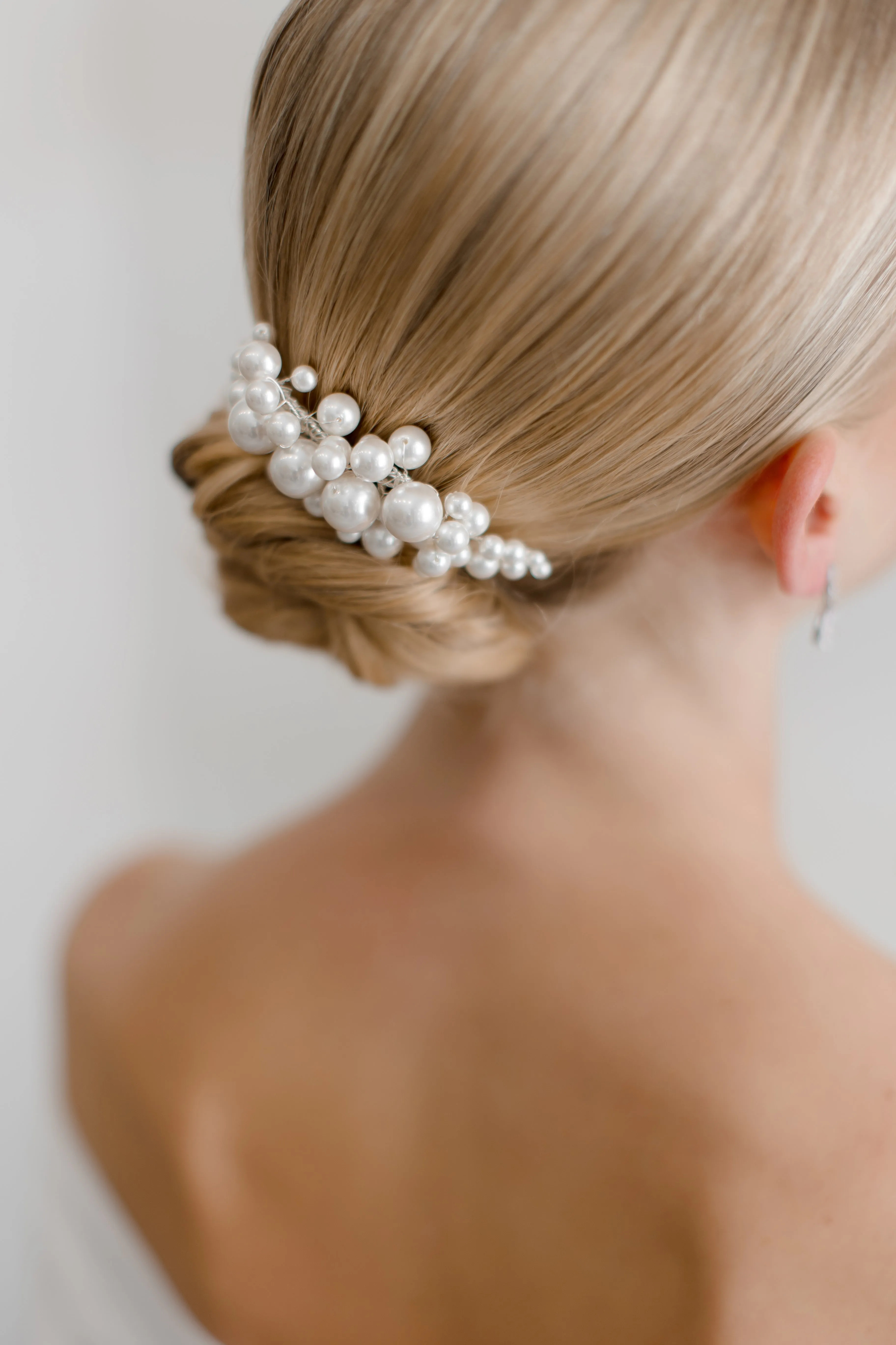 A'el Este - Savannah - Pearl Bridal Comb - Gold