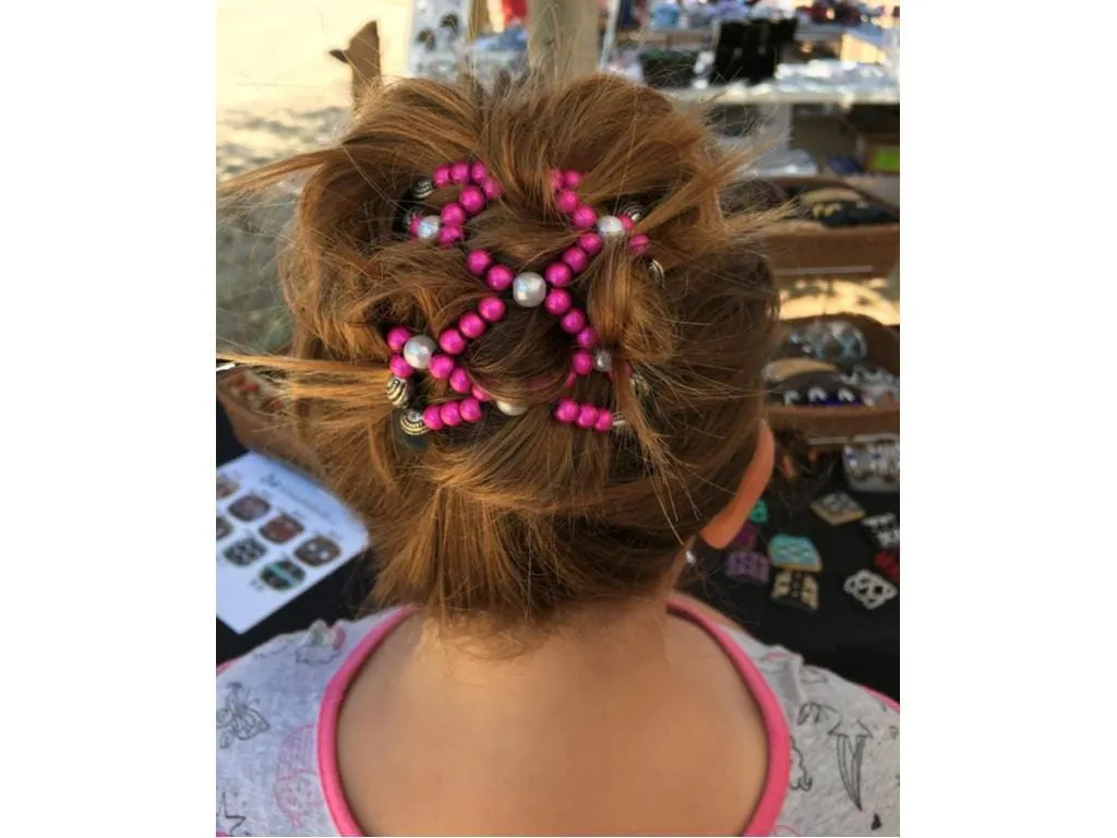 African Butterfly Chameleon Hair Comb - Beada Brown 66