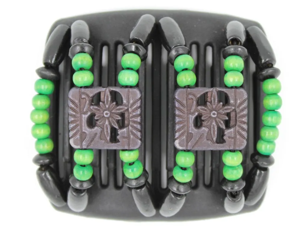 African Butterfly Chameleon Hair Comb - Dupla Black 07