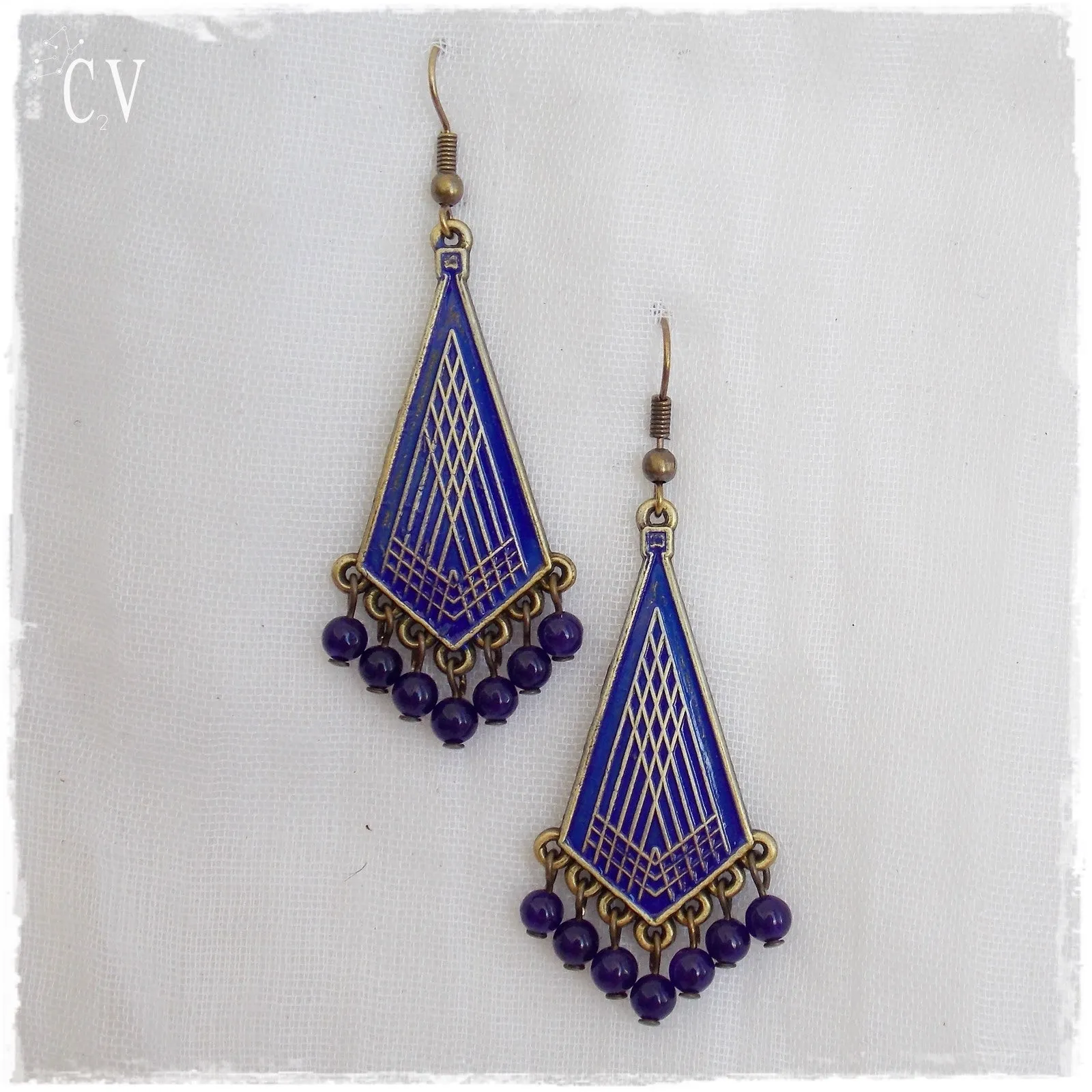 Amethyst Ethnic Earrings
