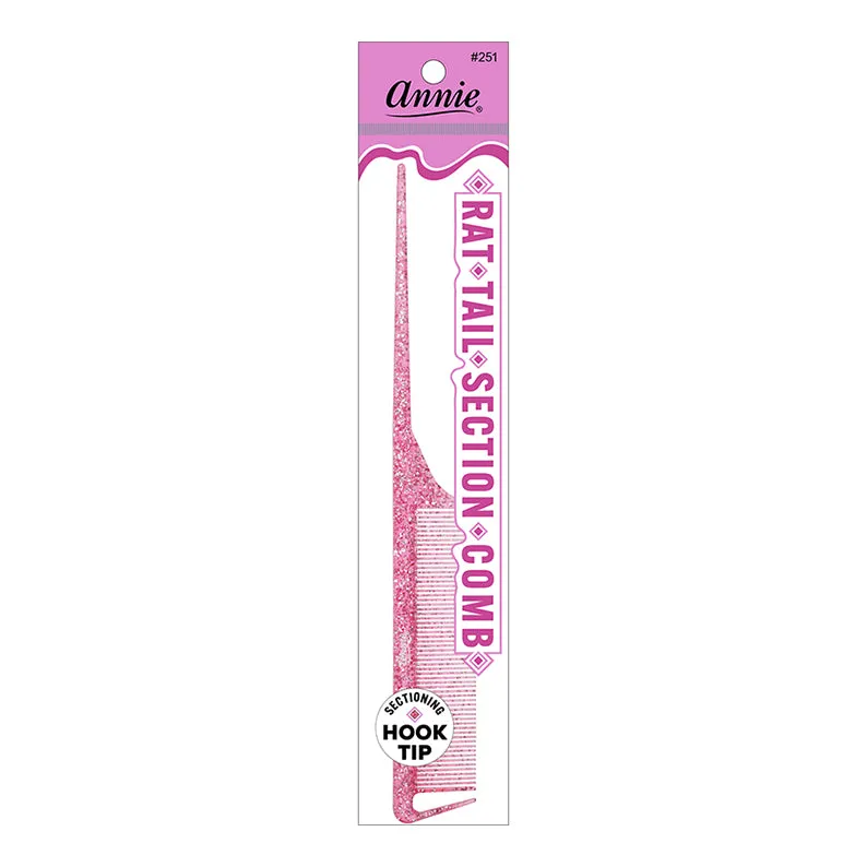 ANNIE Luminous Rat Tail Section Comb Assorted Color #251