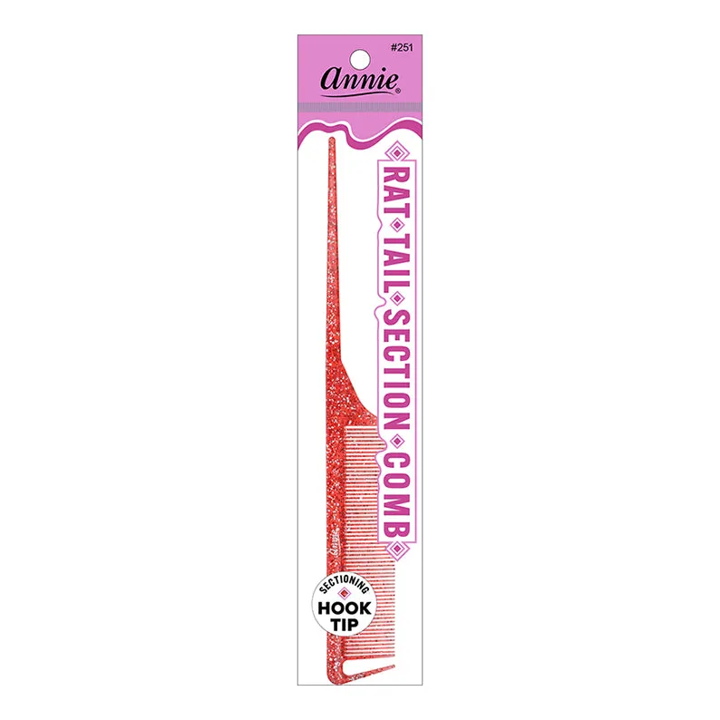 ANNIE Luminous Rat Tail Section Comb Assorted Color #251