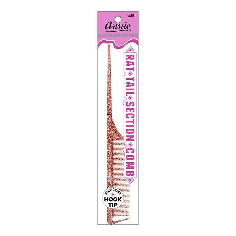 ANNIE Luminous Rat Tail Section Comb Assorted Color #251