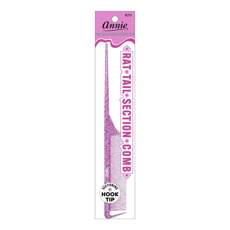 ANNIE Luminous Rat Tail Section Comb Assorted Color #251