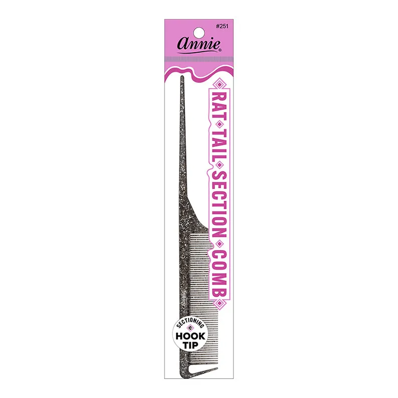 ANNIE Luminous Rat Tail Section Comb Assorted Color #251