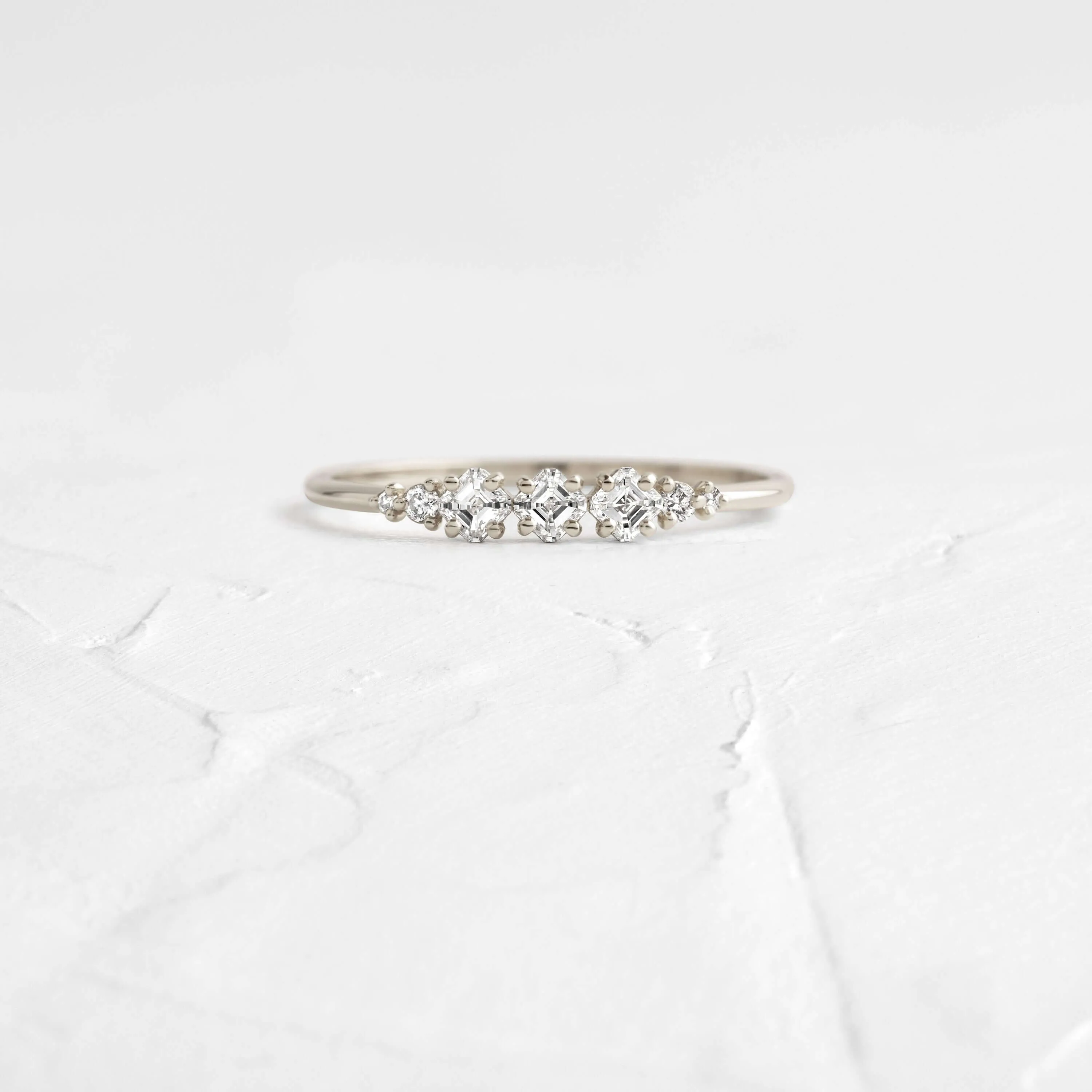 Asscher Cut Diamond Band - Hidden
