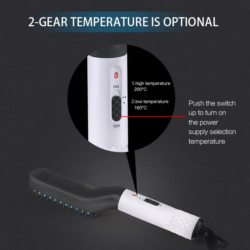 Beard Straightener Brush & Hair Straightening Brush for woman and man