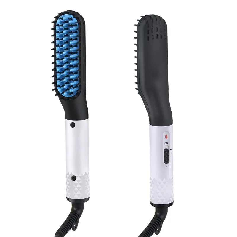 Beard Straightener Brush & Hair Straightening Brush for woman and man