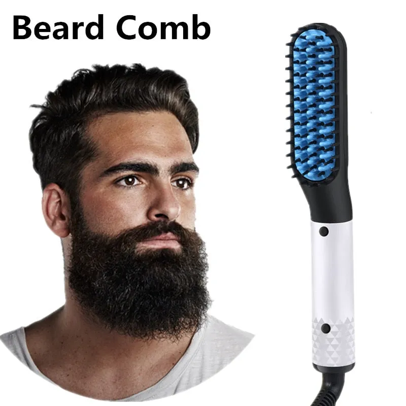 Beard Straightener Brush & Hair Straightening Brush for woman and man