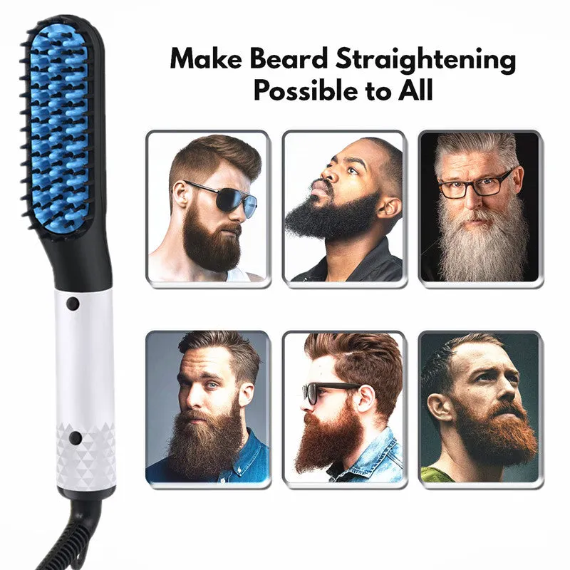Beard Straightener Brush & Hair Straightening Brush for woman and man