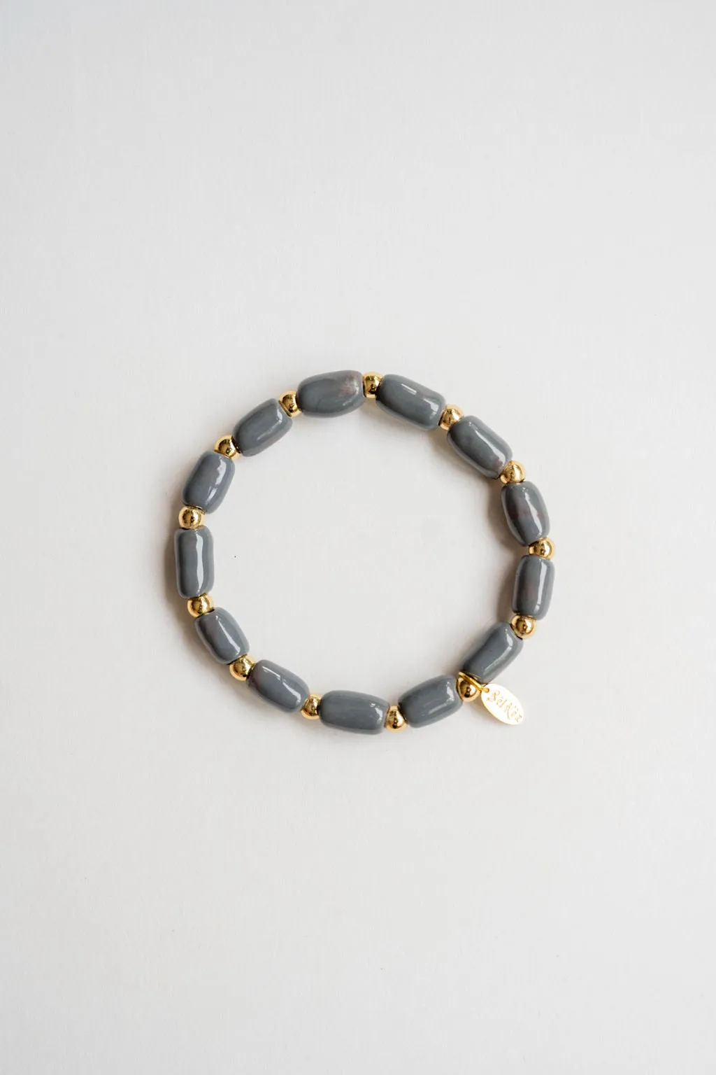 Bel Koz Elongated Clay Bead Bracelet