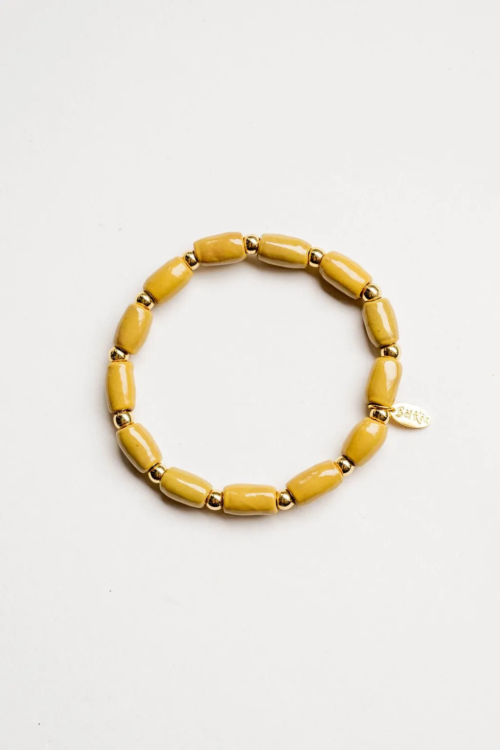 Bel Koz Elongated Clay Bead Bracelet