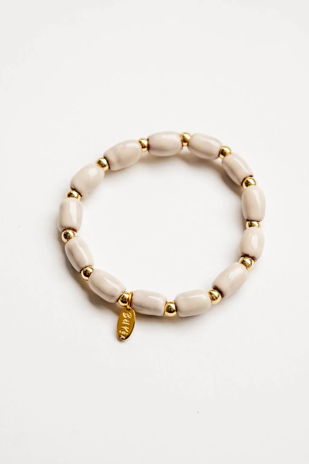 Bel Koz Elongated Clay Bead Bracelet