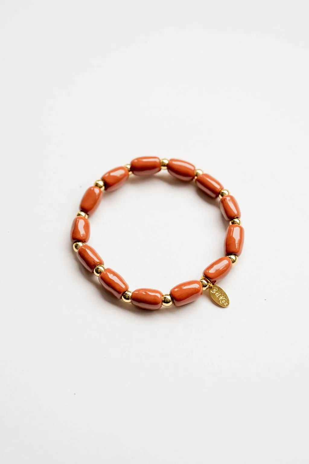 Bel Koz Elongated Clay Bead Bracelet