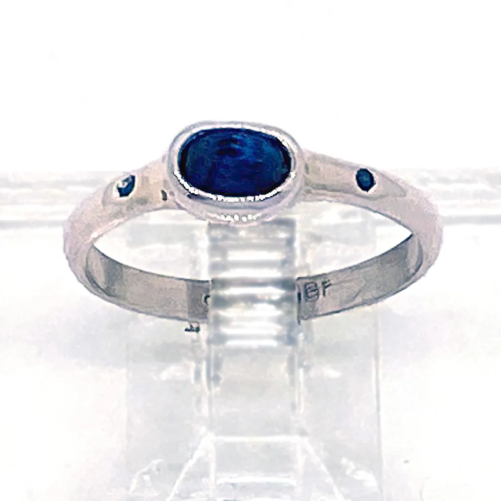 Blue Sapphire & Sapphire Ring (size 7 1/2)