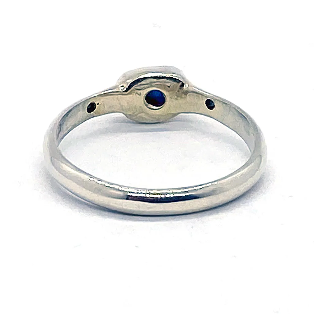 Blue Sapphire & Sapphire Ring (size 7 1/2)