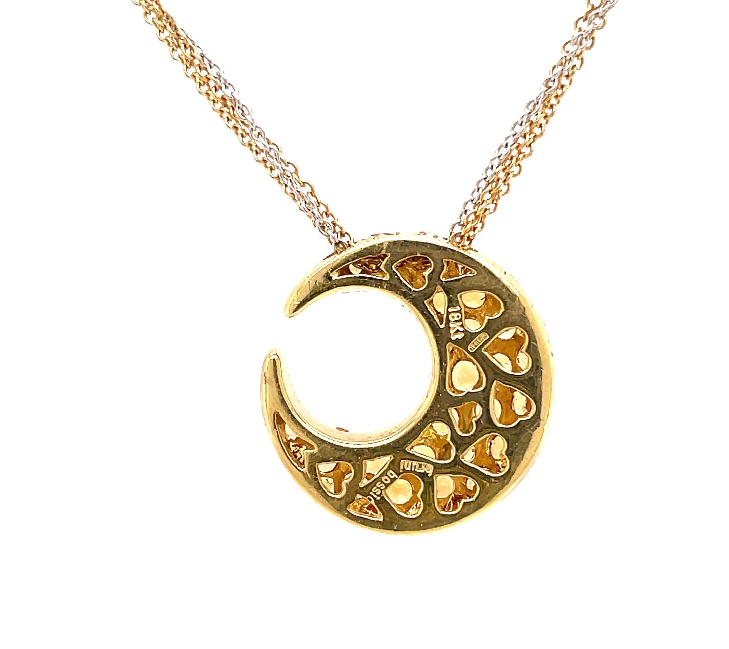 Bossio Bruni Crescent Moon Citrine Necklace