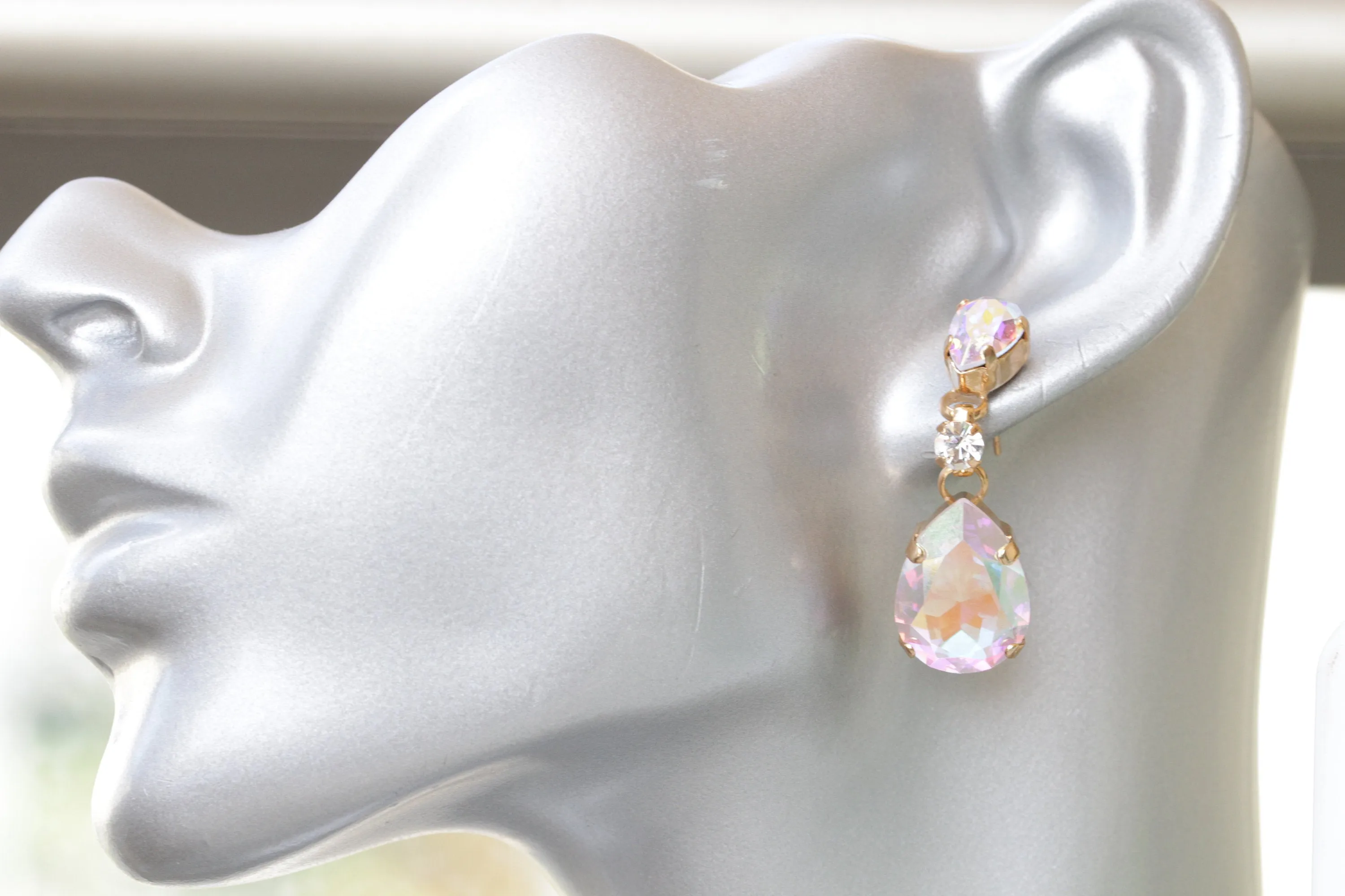 Bridal CRYSTAL Ab EARRINGS