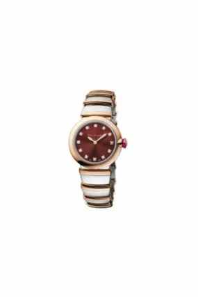 bvlgari lvcea 18kt rose gold 28mm ladies watch