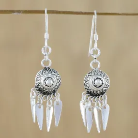 Chiang Mai Glisten Artisan Crafted Sterling Silver Earrings from Thailand