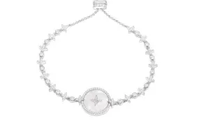 Created Diamond Albina Star Setting Adjustable Bracelet
