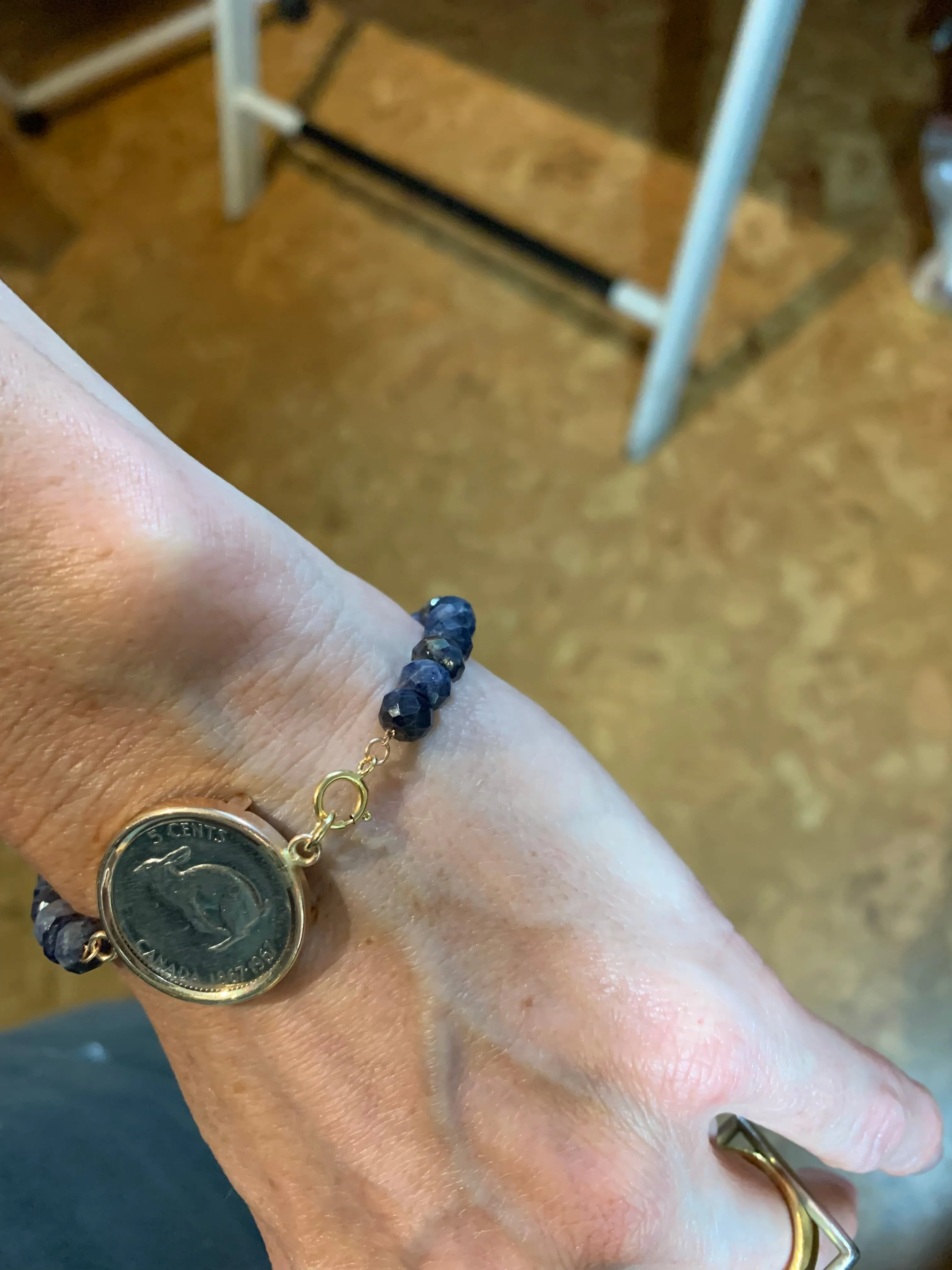 Custom coin bracelet