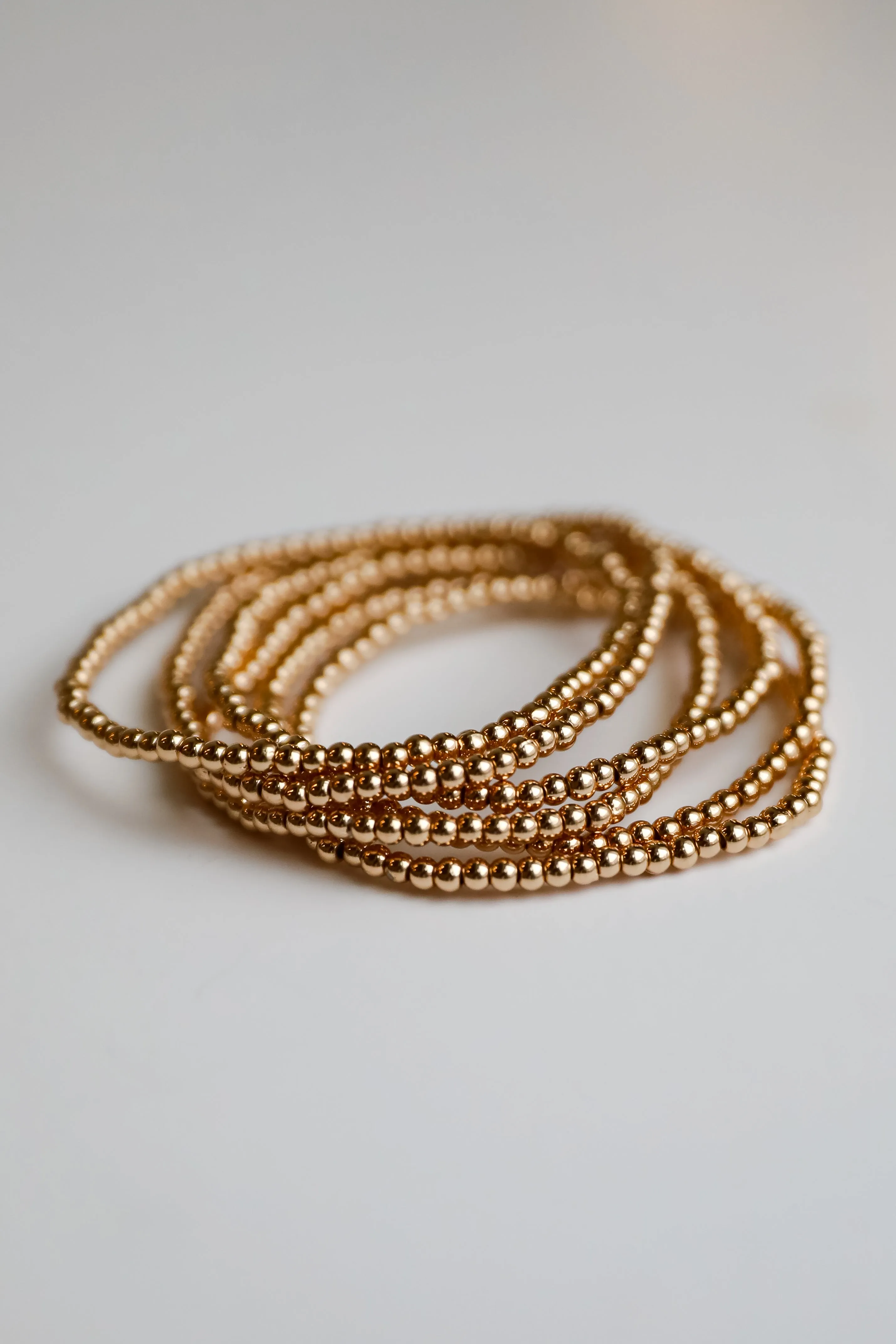 Emery Gold Beaded Bracelet Set