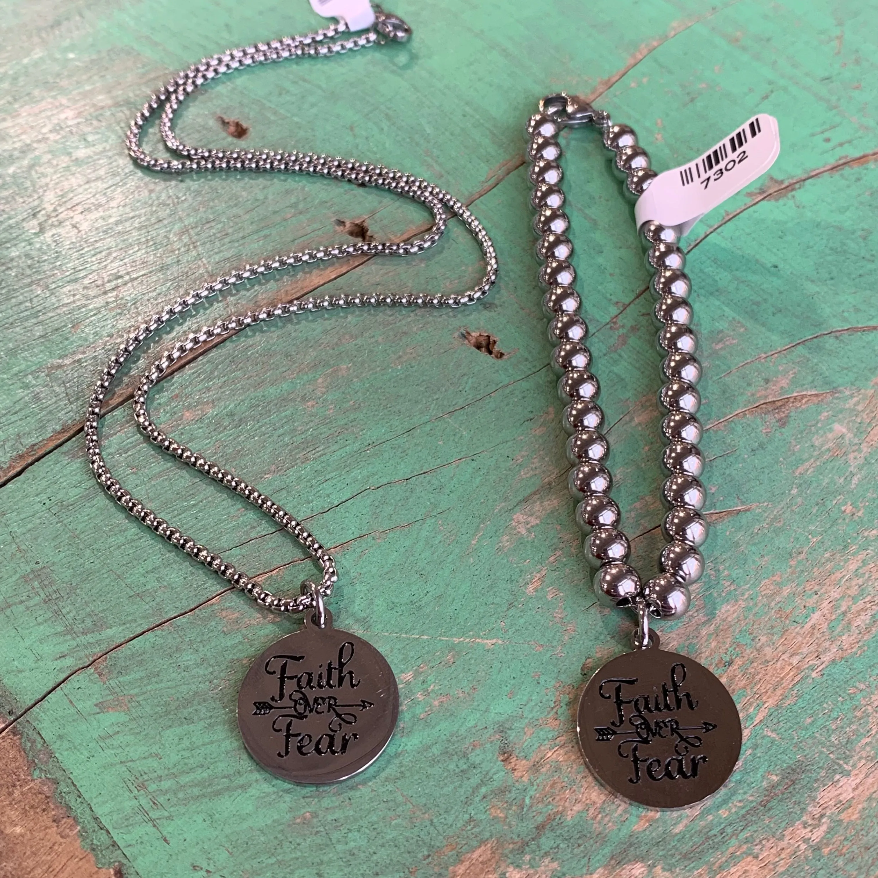 Faith Over Fear Necklace and Earrings