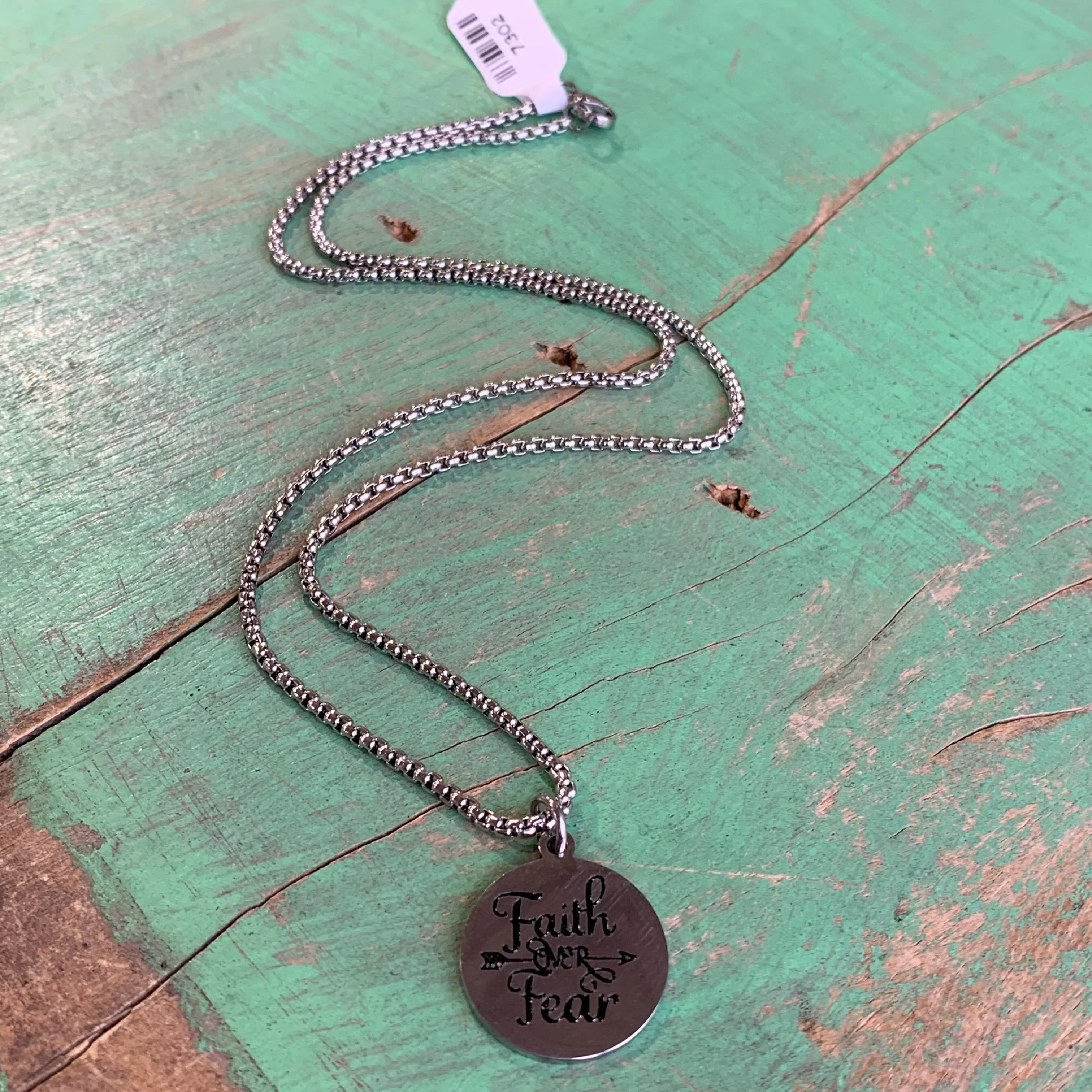Faith Over Fear Necklace and Earrings
