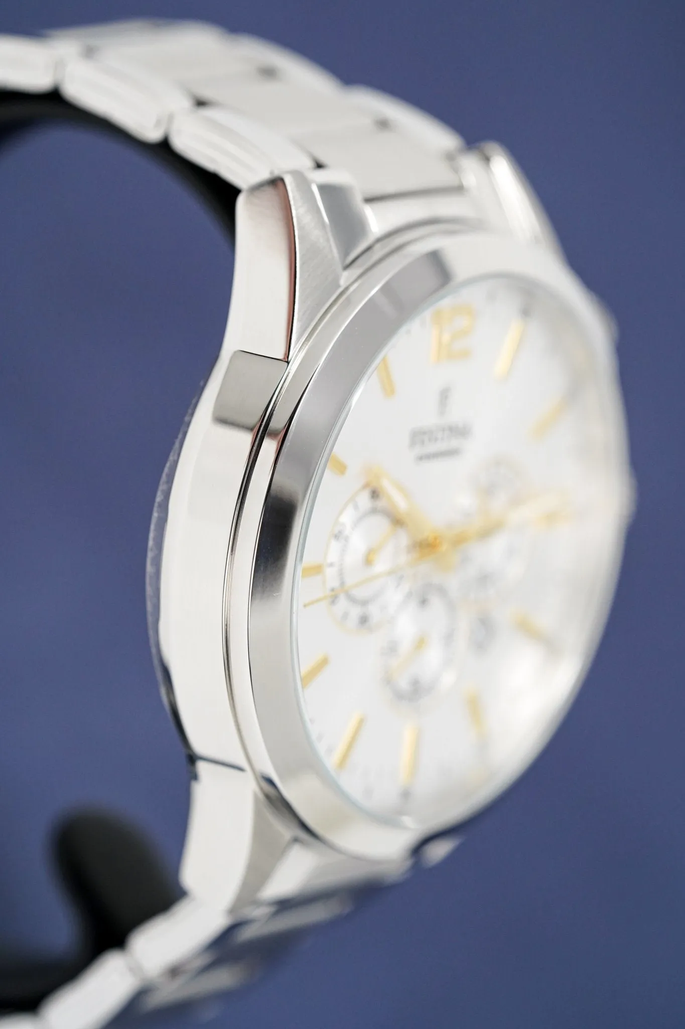 Festina Watch Silver Gold Timeless Chrono Stainless Steel F20343-1