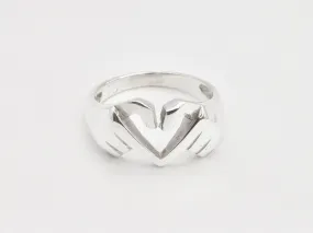 Finger Heart Ring - Silver Heart Ring - Couple Ring