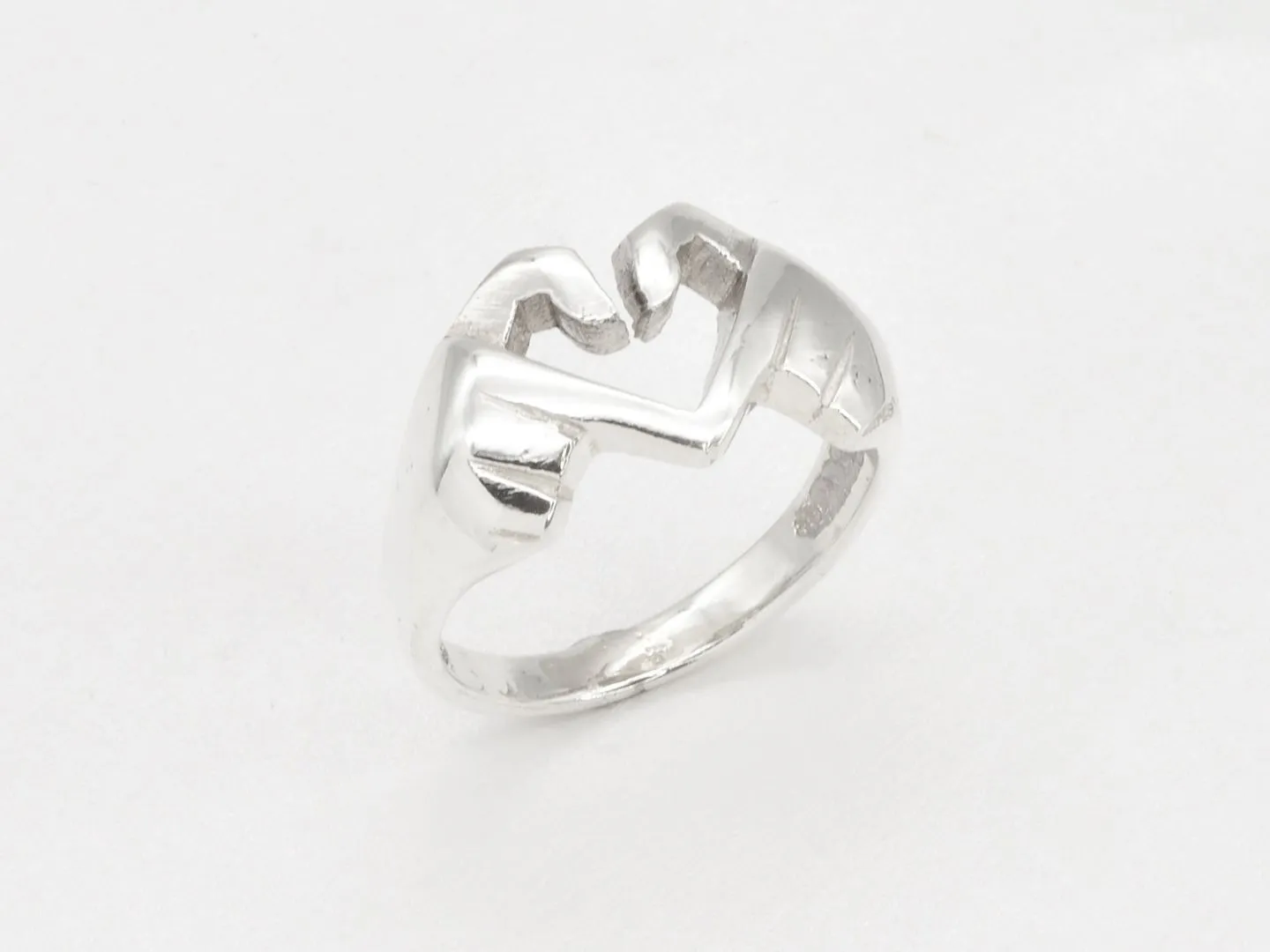 Finger Heart Ring - Silver Heart Ring - Couple Ring