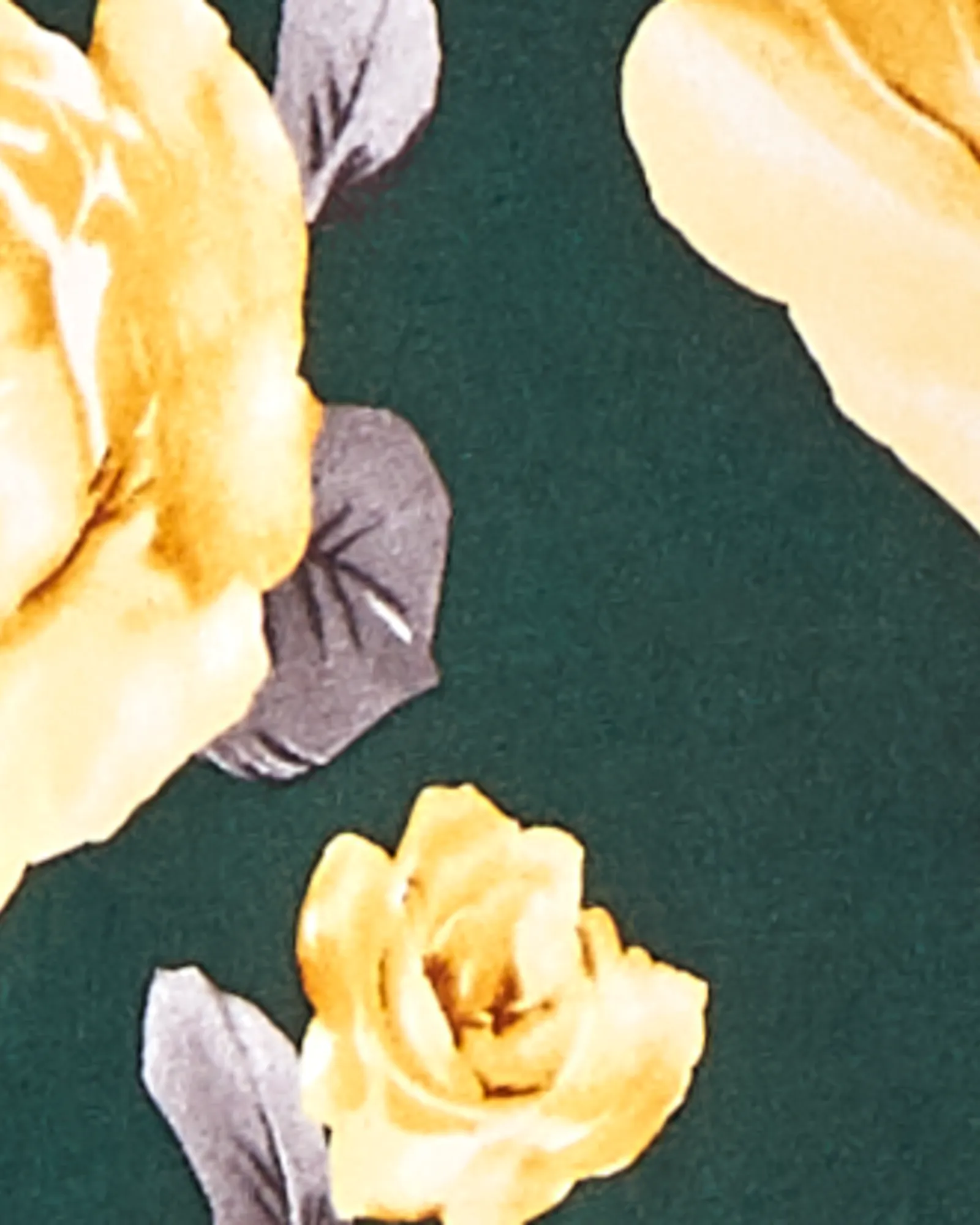 Florence 3/4 Sleeve Surplice Dress | Forest Green / Yellow