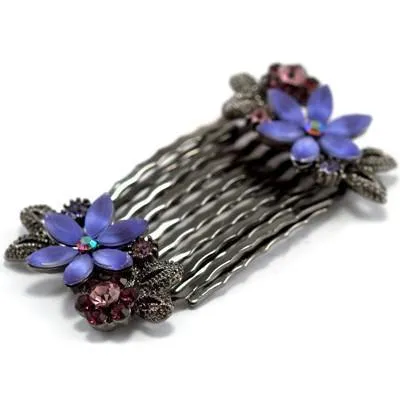 Frosted Flowers Hair Comb (Pair)