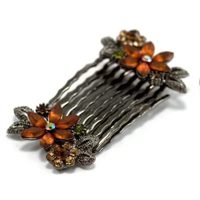Frosted Flowers Hair Comb (Pair)