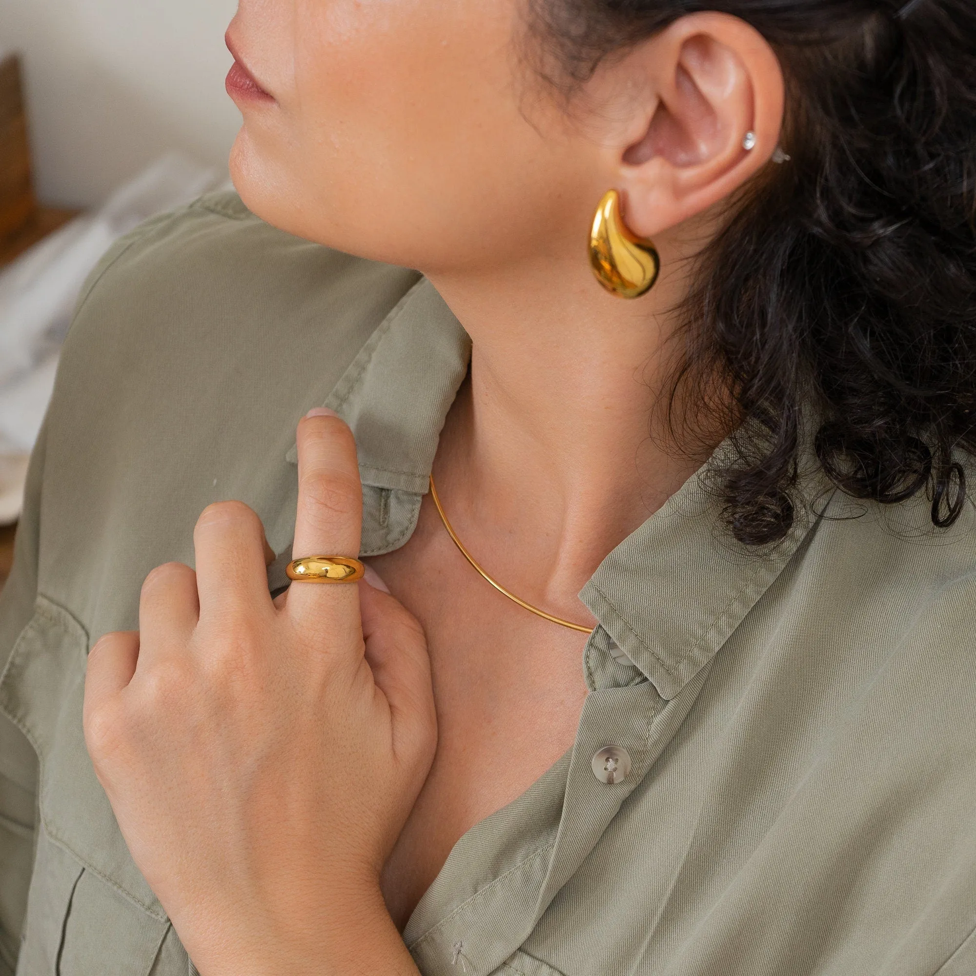 Gold Dome Statement Ring