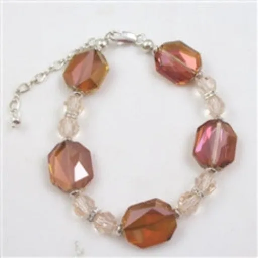 Golden Copper Crystal Bracelet